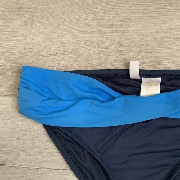 Anne Cole High Waist Bikini bottom two tones color block sz  Small twisted front - Picture 2 of 5